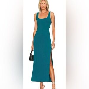 L*Space Mara Sea Blue Maxi Dress with Side Slit